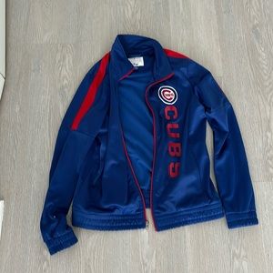 Cubs official zip front jacket. Size L